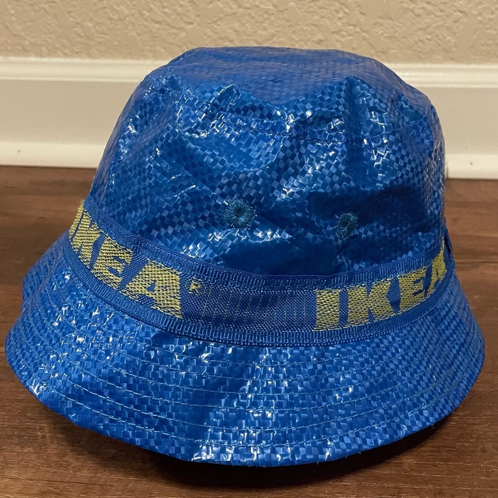 IKEA logo Blue tarp and lined novelty Bucket Hat mens womens unisex